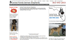 Desktop Screenshot of centralfloridagermanshepherds.com